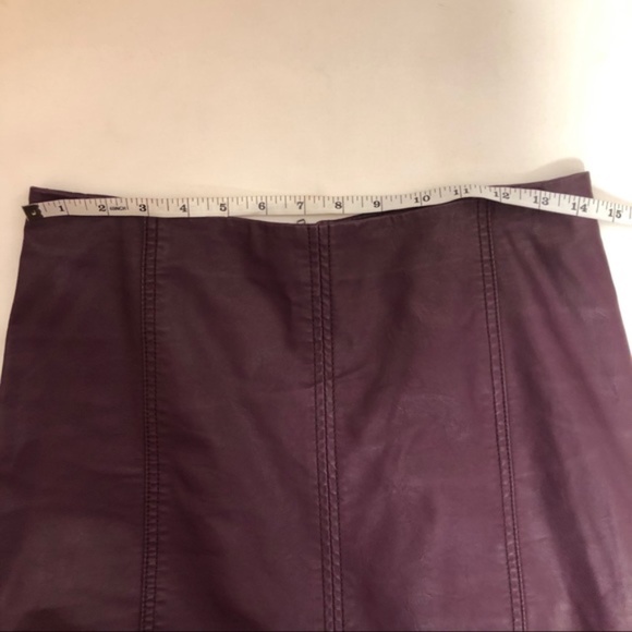 Free People Modern Femme Faux Leather Mini Skirt 6 - Picture 4 of 8